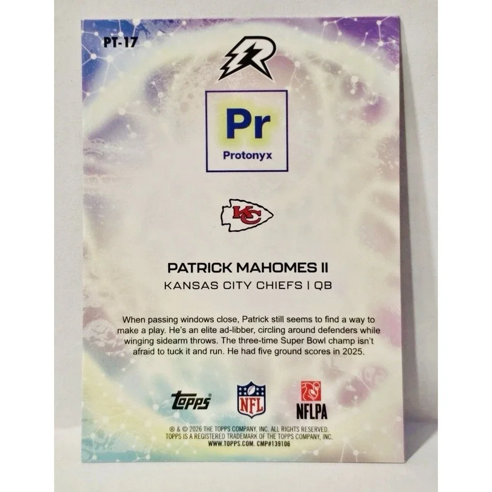 2025 Topps Resurgence Patrick Mahomes II Protonyx card #PT-17